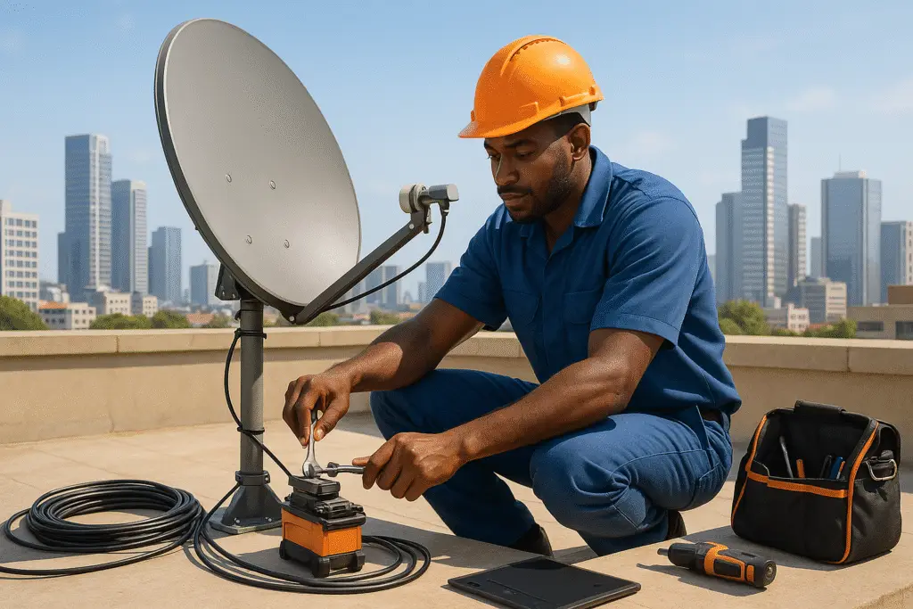 Khaled Abdoulaye - Entrepreneur Ingénieur Télécom - Projet Installation VSAT - 1